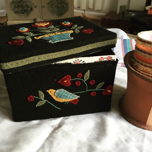 Nellie's Sewing box - A Quilted Crows kit  - finished.